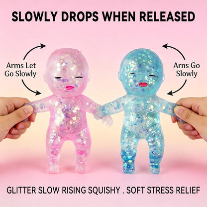 3PCS Squishies Glittery, Slow Rising Squishies, Desk Decor & Anxiety Relief