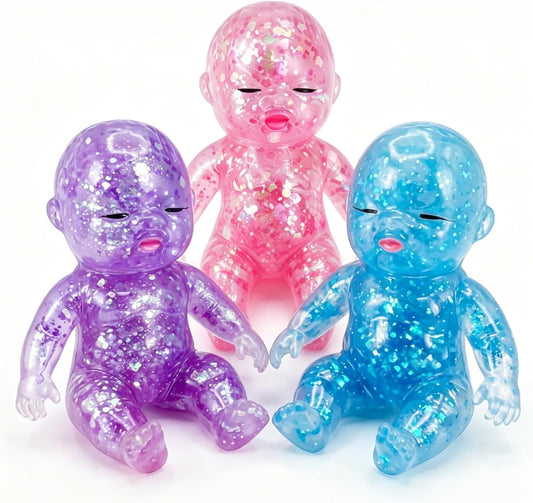 3PCS Squishies Glittery, Slow Rising Squishies, Desk Decor & Anxiety Relief