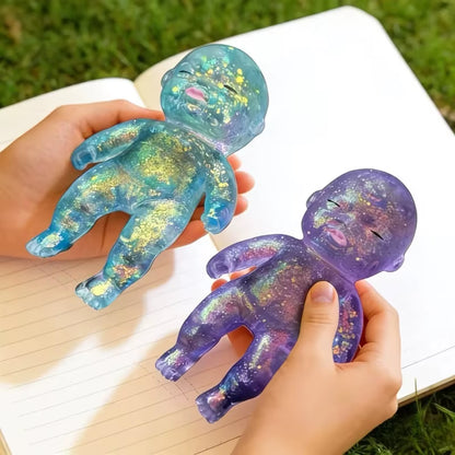 Anti-Stress Squeeze Cute Toy Baby Shape Stress Relief Toy Shining Squishy Baby Stretchable Slow Rising Toy for Friends Gift New