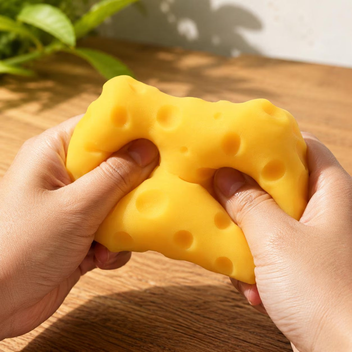 5Cm Cheese Squishy Stress Ball, Slow Rising Squeeze Toy, Soft Sensory Fidget Toy, Cute Desk Toy, Gift for Kids and Adults