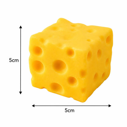 5Cm Cheese Squishy Stress Ball, Slow Rising Squeeze Toy, Soft Sensory Fidget Toy, Cute Desk Toy, Gift for Kids and Adults